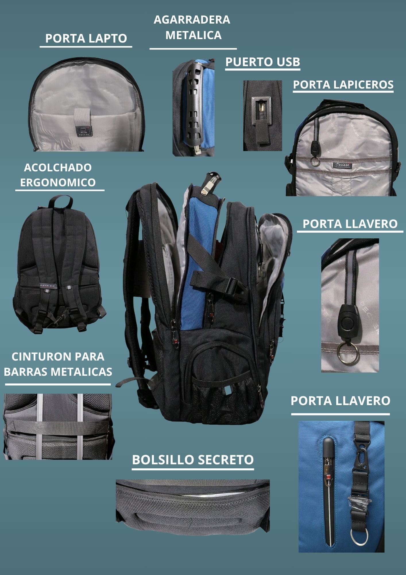 MOCHILA TODOTERRENO PARA ESTUDIOS, UNIVERSIDAD Y VIAJES 2