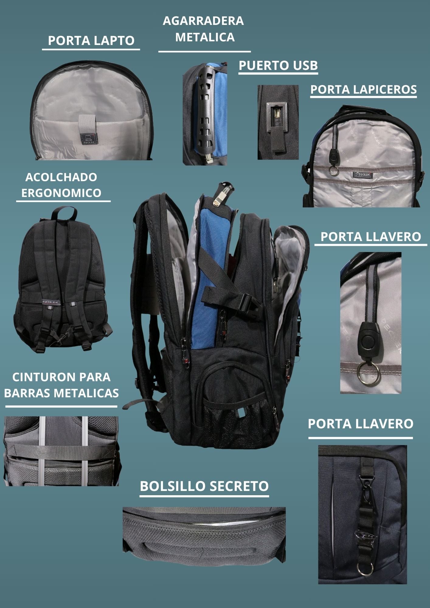 MOCHILA TODOTERRENO PARA ESTUDIOS, UNIVERSIDAD Y VIAJES